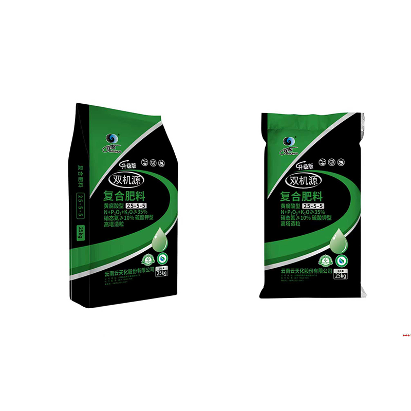 双机源总养分:N+P2O5+K2O≥35%配合式:25-5-525kg/袋