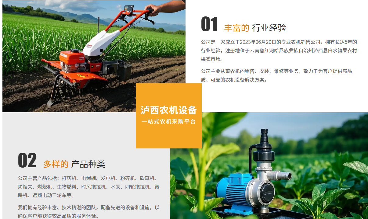泸西县新能农机销售经营部:助力农业机械化的前行力量