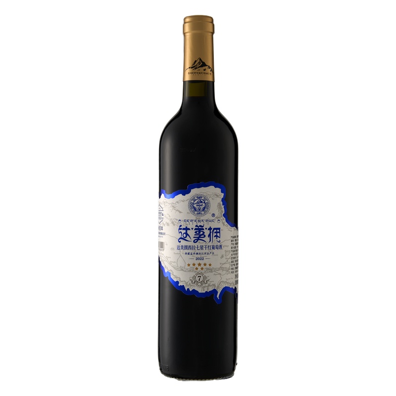 达美拥七星西拉干红葡萄酒 酒瓶