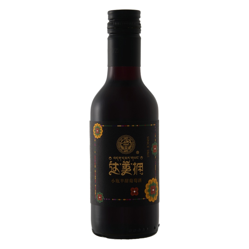 达美拥小瓶半甜红葡萄酒 酒瓶