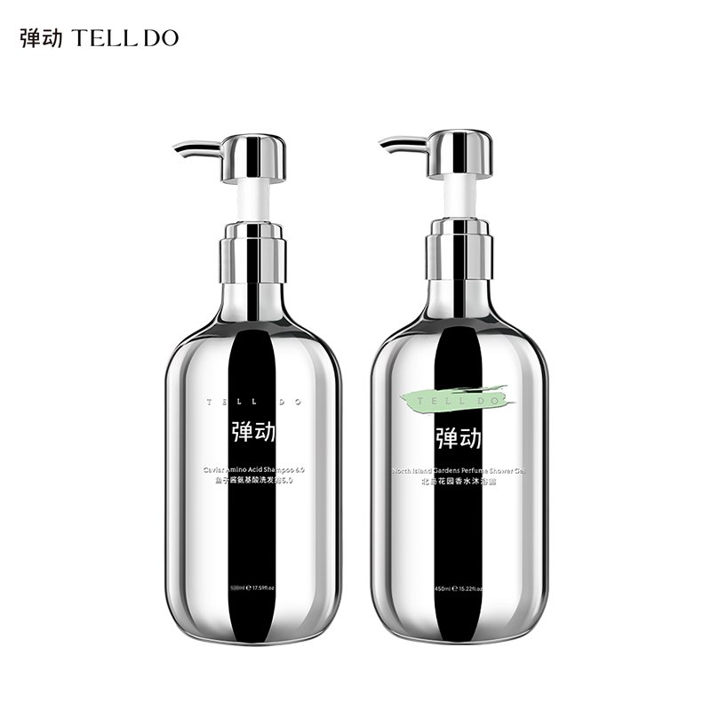 弹动洗沐花园两件套组(鱼子酱洗发水+北岛花园沐浴露)450ml*2