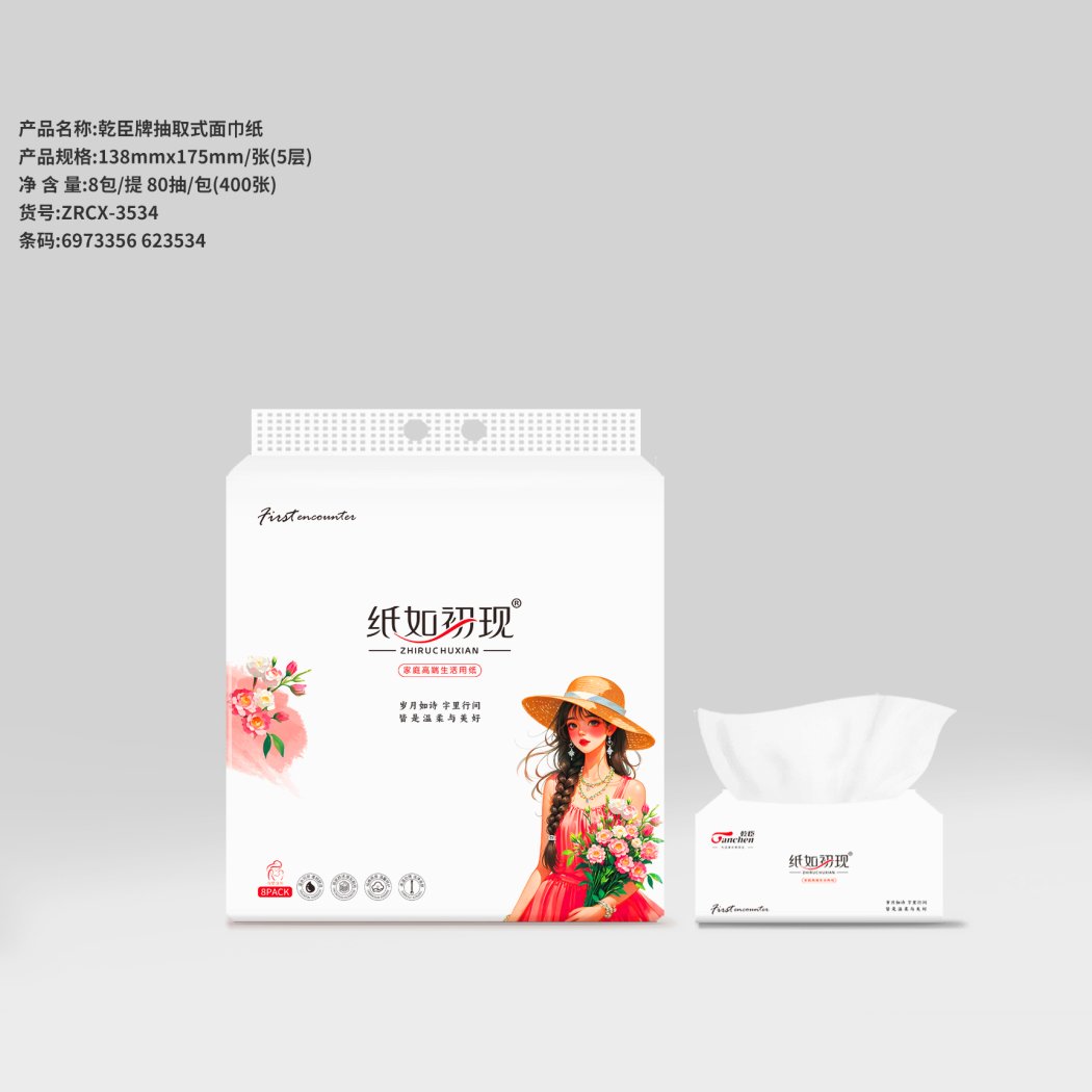 乾臣138抽纸8包装（6973356623534）