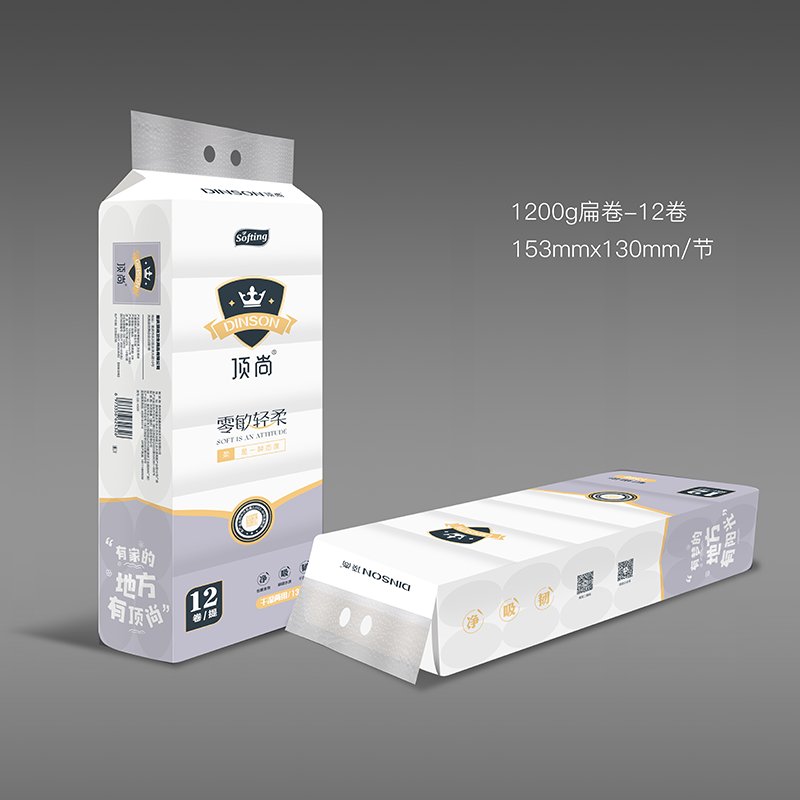 顶尚1200克扁卷12卷（6973356624326）