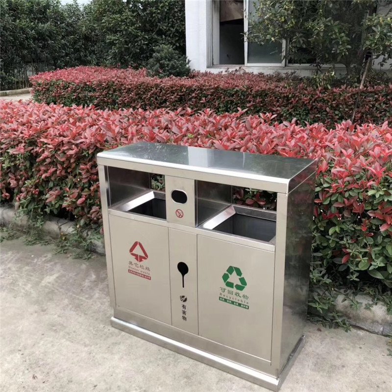 护山河-不锈钢分类果皮箱-05