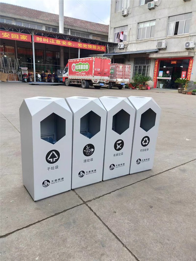护山河-钢制四分类果皮箱-02