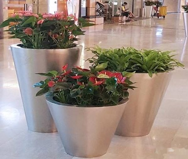不锈钢花箱/金属花箱花盆定制