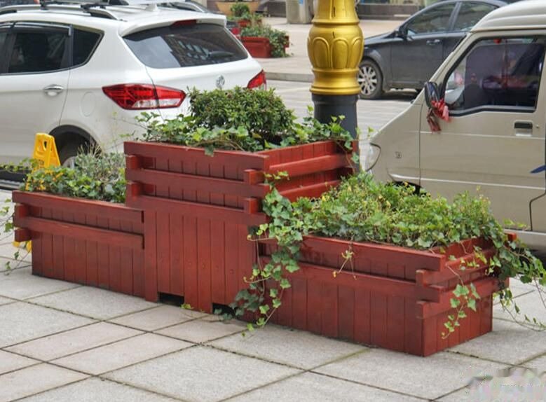 防腐木花箱/街道景观花箱