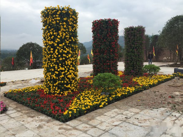 花池花柱立体花坛