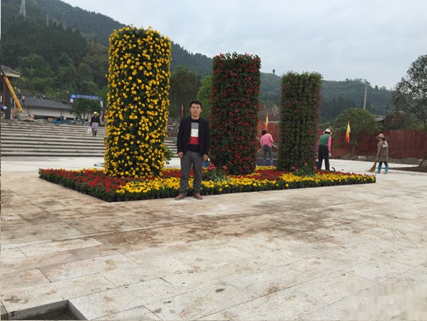 花池花柱立体花坛