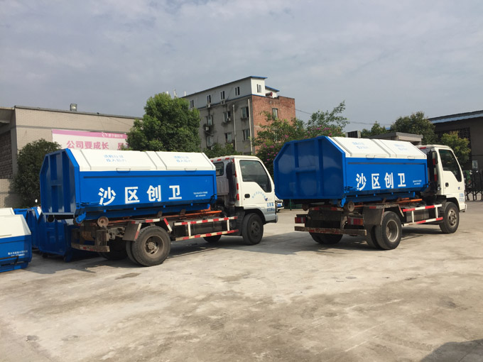 沙坪坝区创卫项目垃圾收集箱，勾臂车垃圾箱