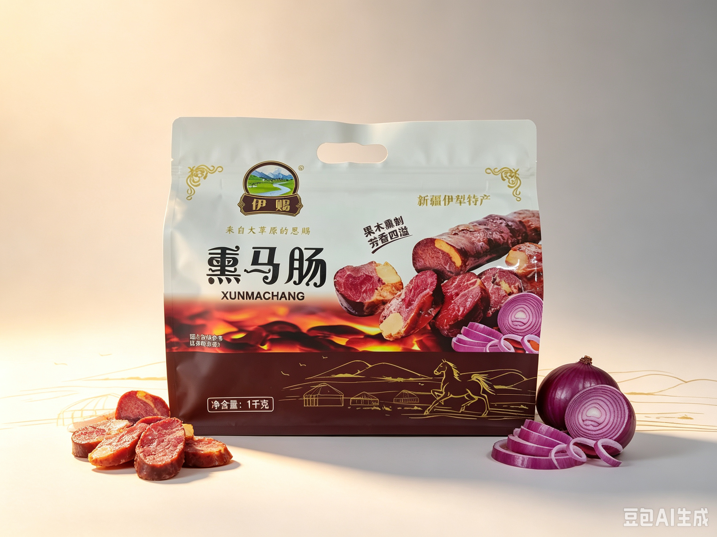 伊赐熏马肠 新疆特产马肠 1千克装