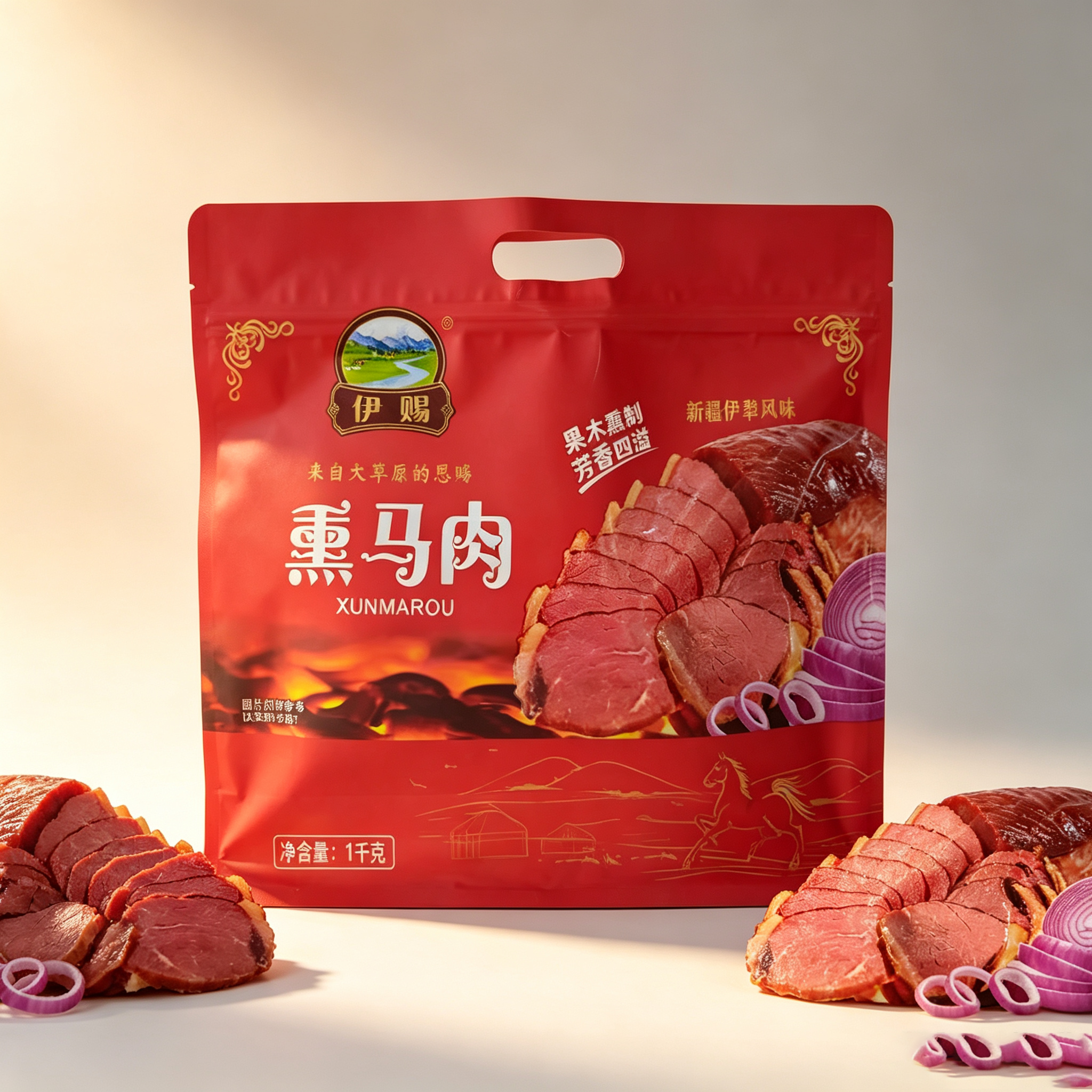 伊赐熏马肉1kg 新疆传统风味熏制